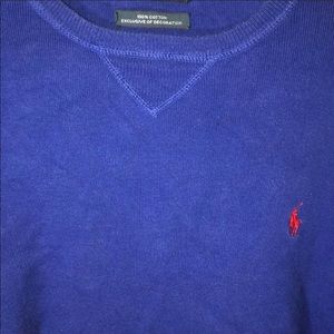 Royal blue Polo sweater.